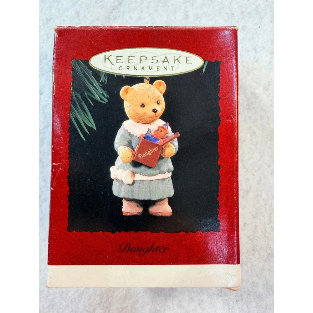 Hallmark Keepsake Ornament 1996 Daughter Teddy Bear Don Palmiter Handcrafted Vtg
